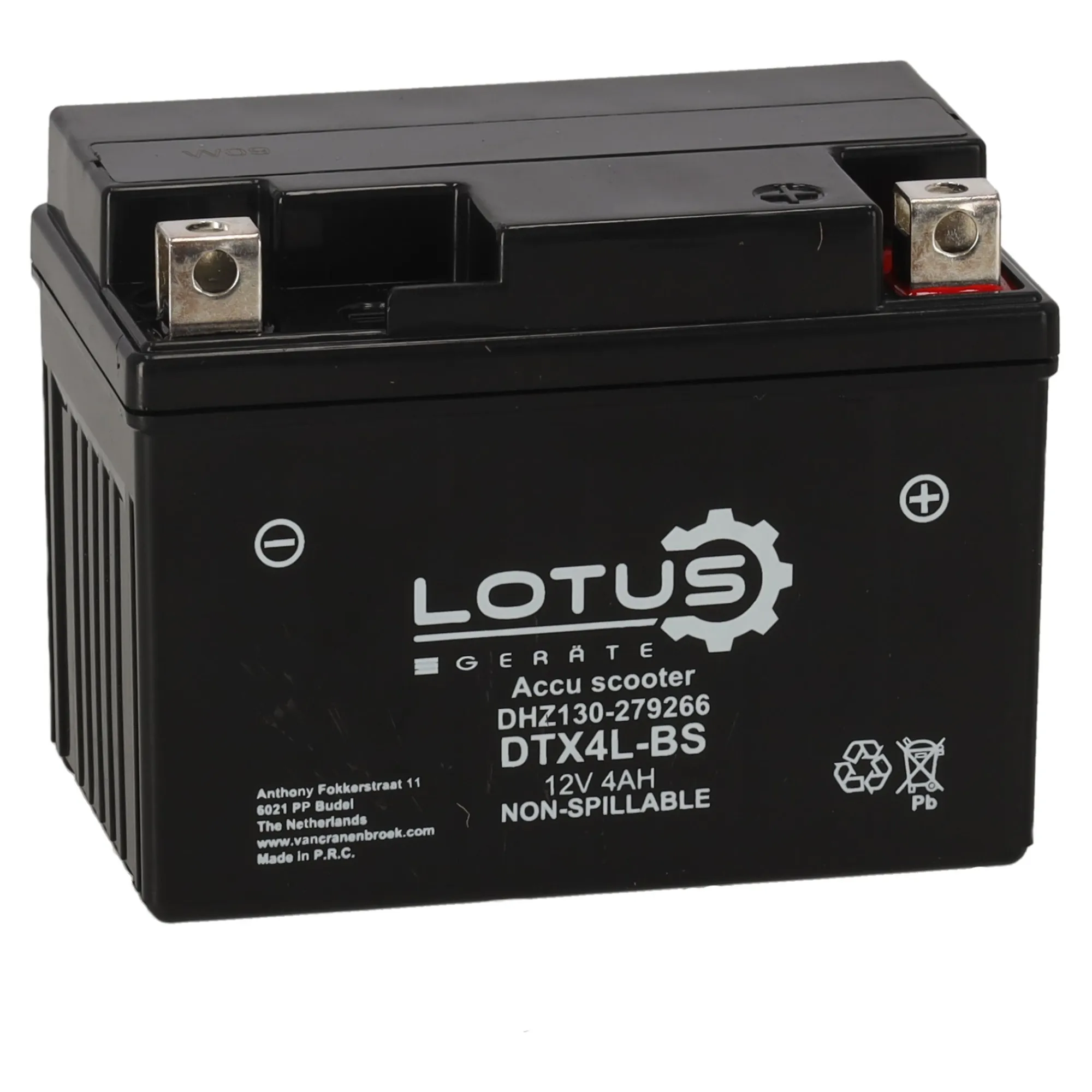 Lotus Accu'S<Accu scooter 12V 4Ah DTX4L-BS V2