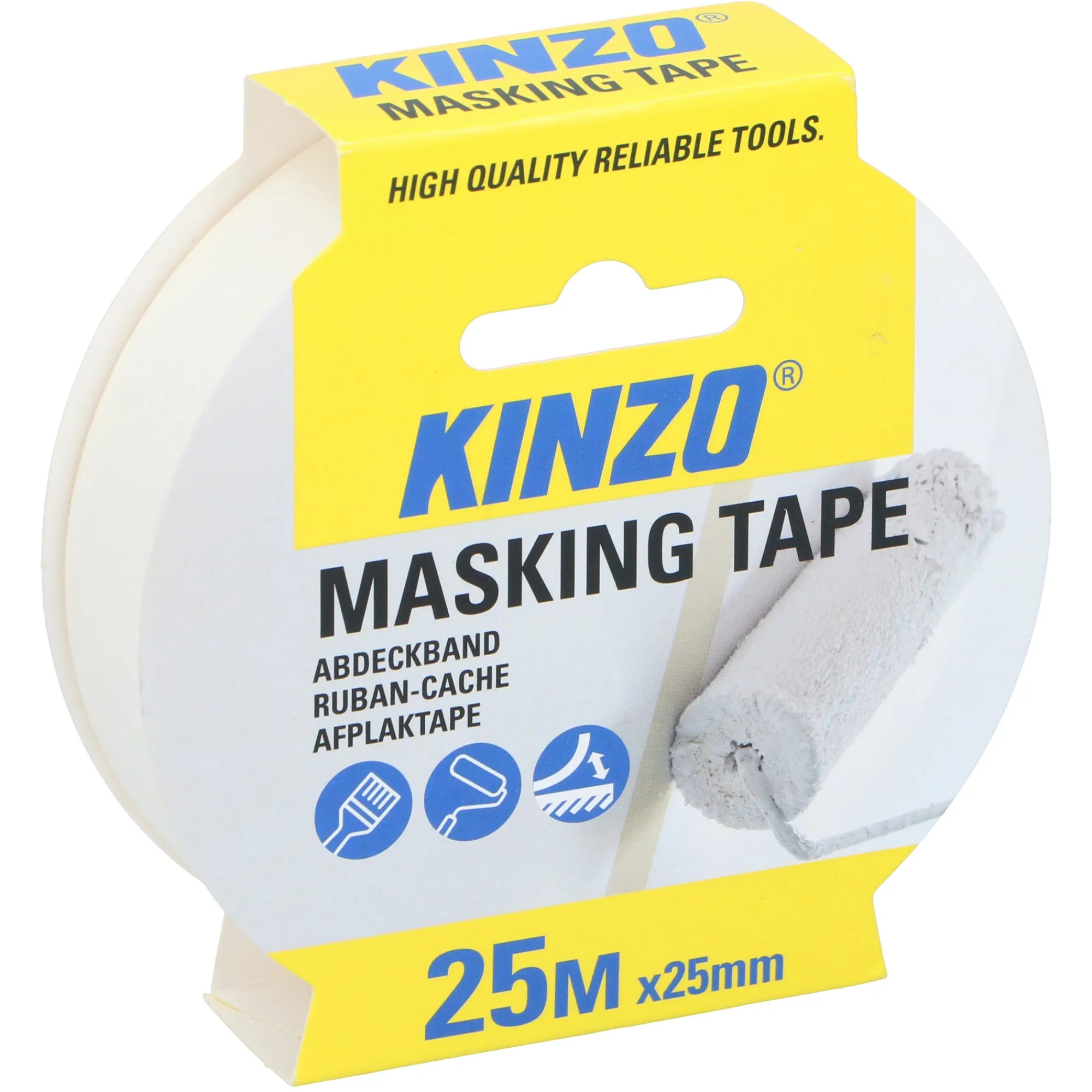 Kinzo Verfspullen<Afplaktape 25m x 25mm