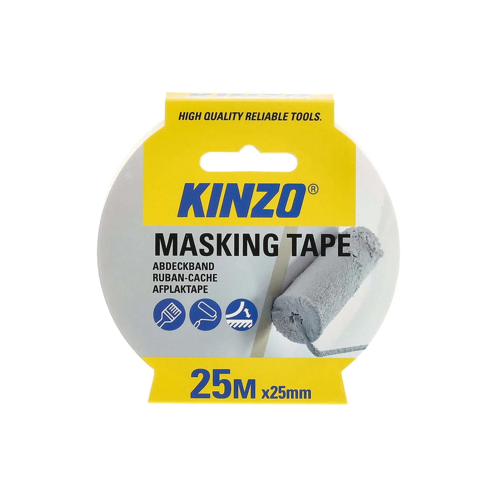Kinzo Verfspullen<Afplaktape 25m x 25mm