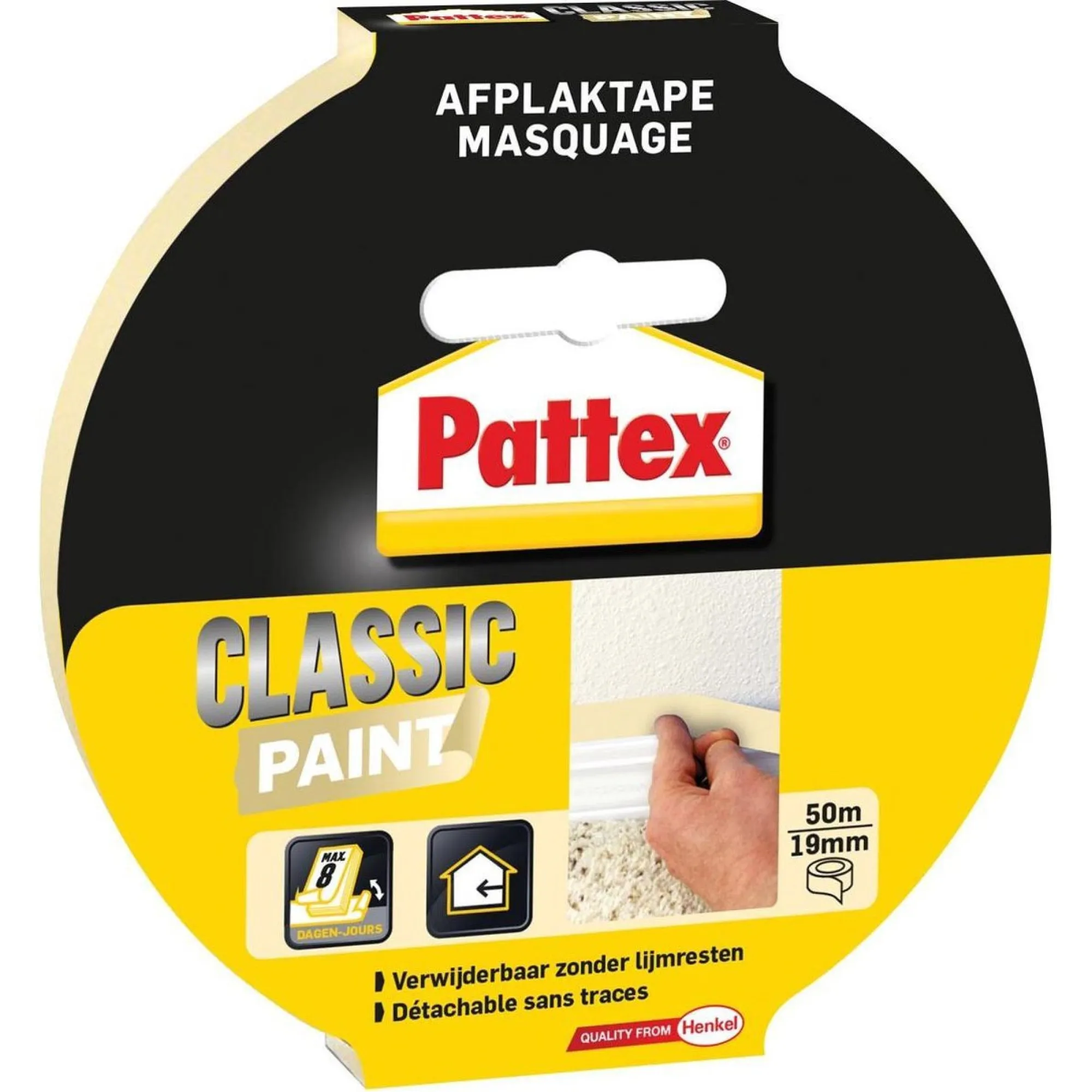 Pattex Verfspullen<Afplaktape verf 50Mx19mm