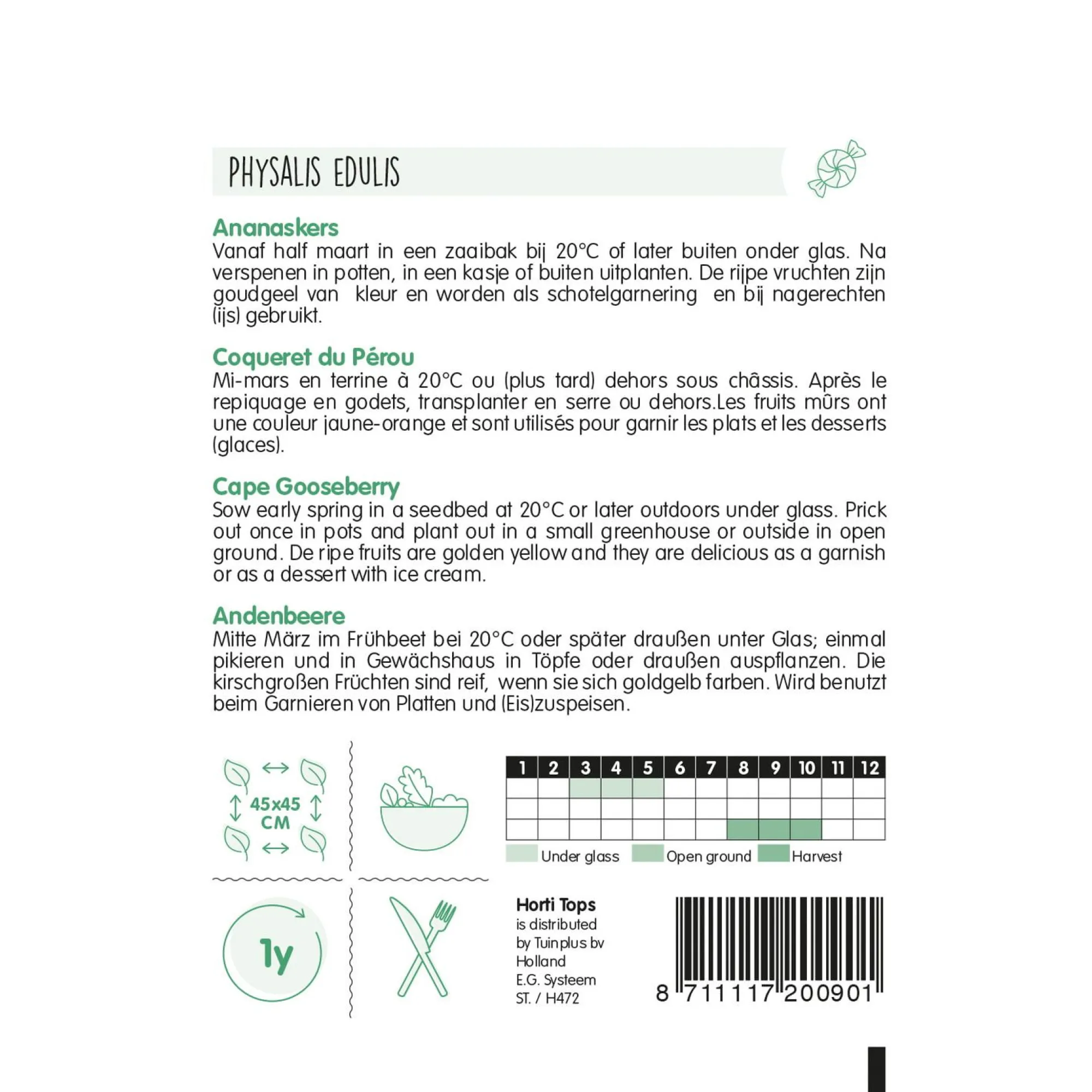 Horti Tops Moestuin<Ananaskers Peruviana