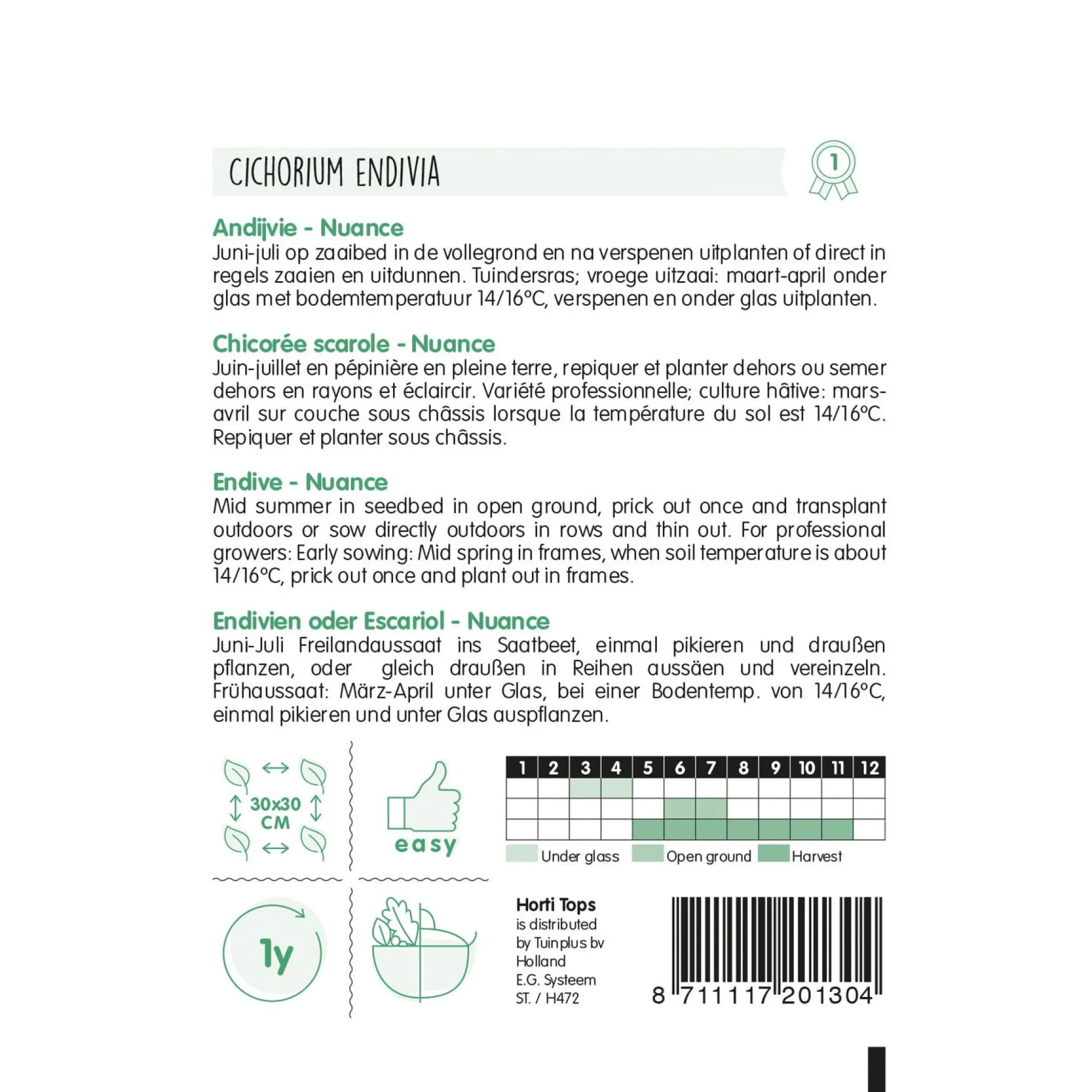 Horti Tops Moestuin<Andijvie Nuance
