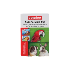 Beaphar Vogelverzorging<Anti-parasiet 150 knaag/vogel +300g 4st