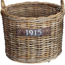 Van der Leeden Woondecoratie<Bak rotan met wielen klein 60 x 48 cm