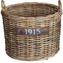 Van der Leeden Woondecoratie<Bak rotan met wielen klein 50 x 42 cm