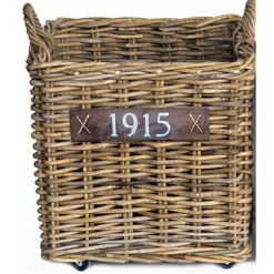 Van der Leeden Woondecoratie<Bak rotan met wielen 50 x 50 cm