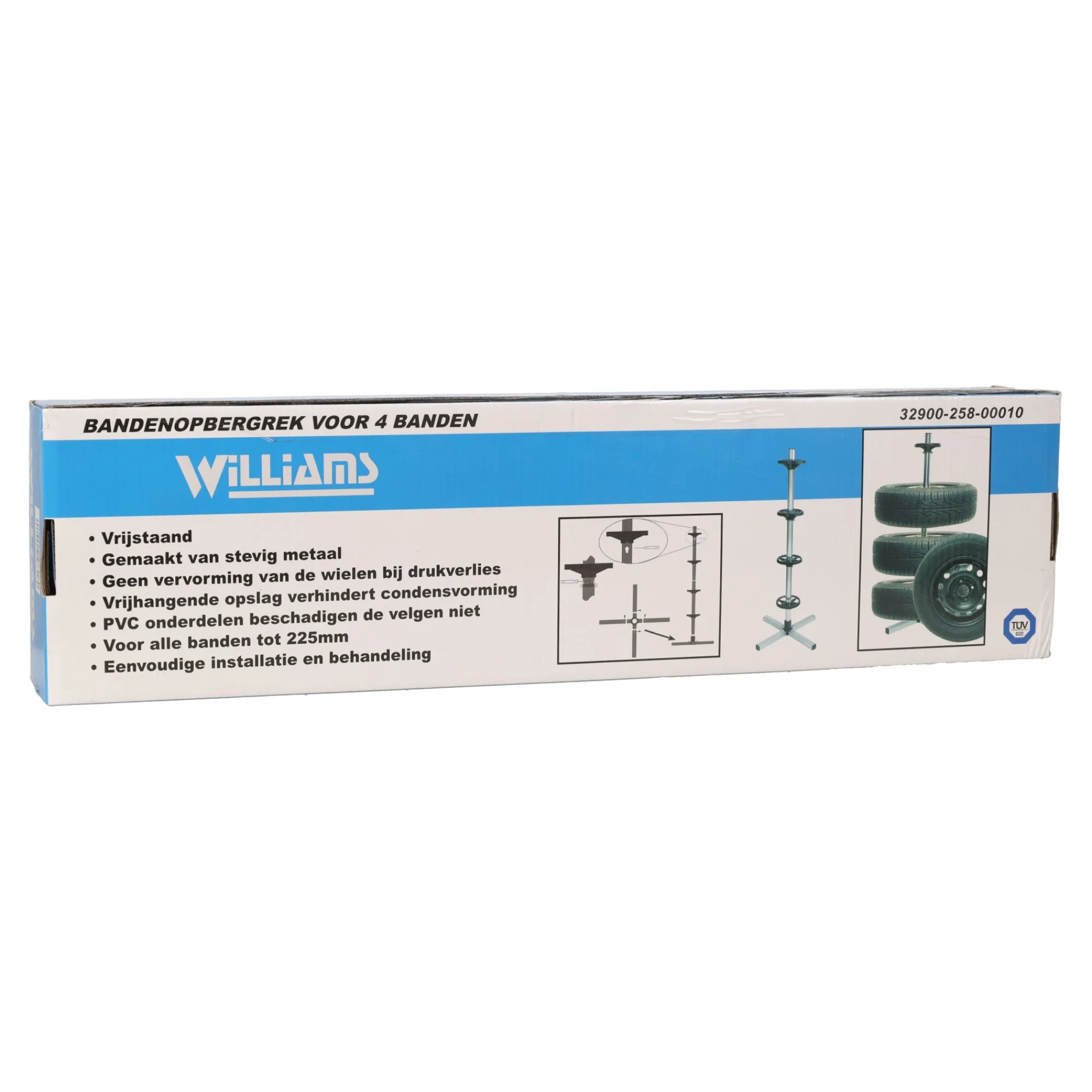 Williams Opbergen<Bandenrek staand 110cm Willams