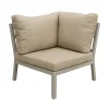 Bois le Duc Loungesets<Bank hoek Brozzi milky grey met kussens