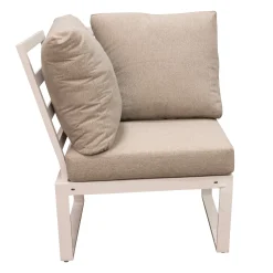 Bois le Duc Loungesets<Bank hoek Foxton wit met kussens
