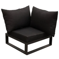 Bois le Duc Loungesets<Bank hoek Frullo antraciet met kussens