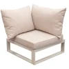 Bois le Duc Loungesets<Bank hoek Frullo crème met kussens