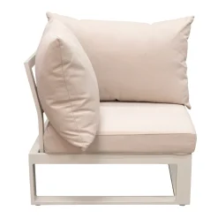 Bois le Duc Loungesets<Bank hoek Frullo crème met kussens