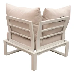 Bois le Duc Loungesets<Bank hoek Frullo crème met kussens
