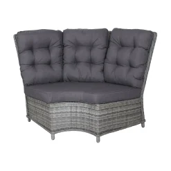 Bois le Duc Loungesets<Bank hoek rond Sicura Willow Grey