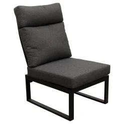 Bois le Duc Loungesets<Bank tussen Harston zwart met kussens