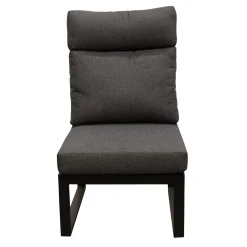 Bois le Duc Loungesets<Bank tussen Harston zwart met kussens