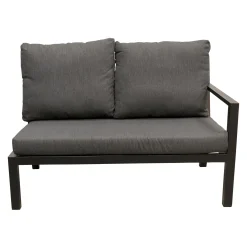 Bois le Duc Loungesets<Bank 2-zit links Brozzi zwart met kussens