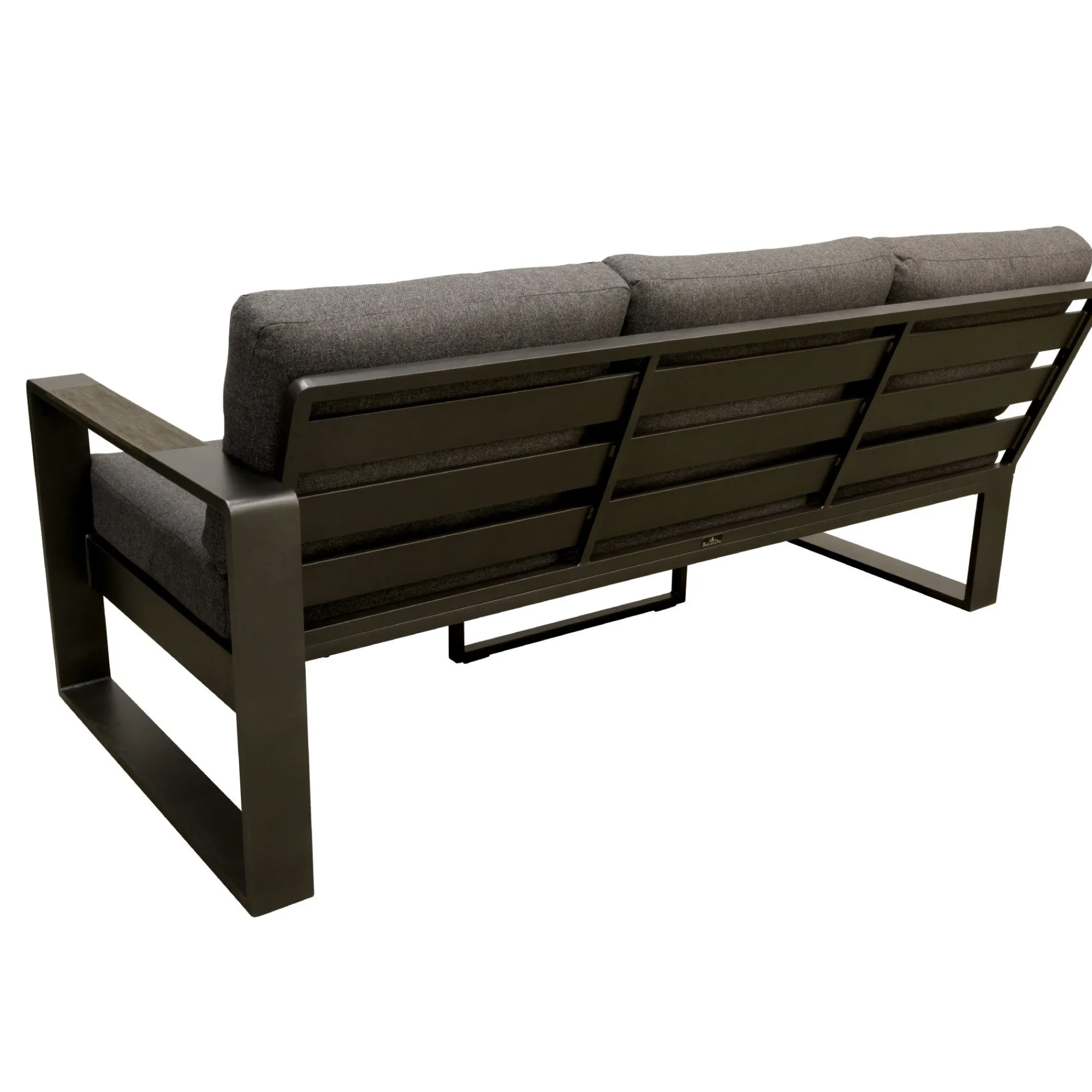 Bois le Duc Loungesets<Bank 3-zit links Malviza antraciet met kussens