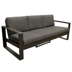 Bois le Duc Loungesets<Bank 3-zit Malviza antraciet met kussens