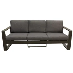 Bois le Duc Loungesets<Bank 3-zit Malviza antraciet met kussens