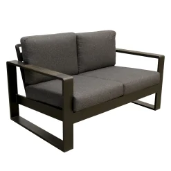 Bois le Duc Loungesets<Bank 2-zit Malviza antraciet met kussens