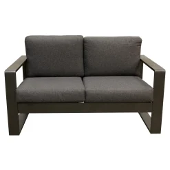 Bois le Duc Loungesets<Bank 2-zit Malviza antraciet met kussens
