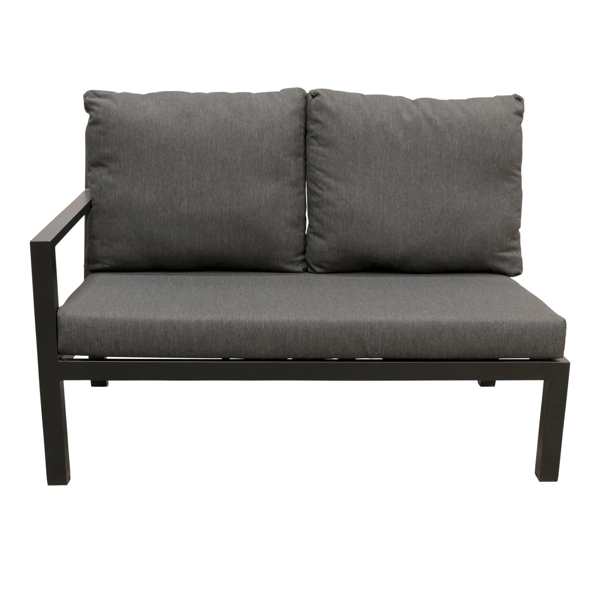Bois le Duc Loungesets<Bank 2-zit rechts Brozzi zwart met kussens