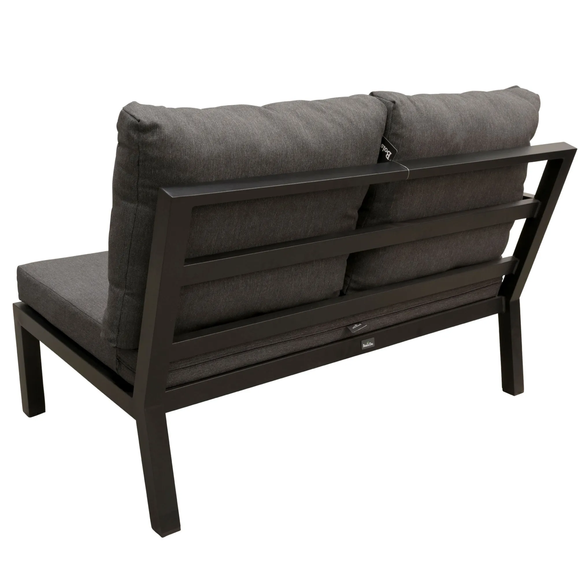Bois le Duc Loungesets<Bank 2-zit rechts Brozzi zwart met kussens