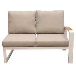 Bois le Duc Loungesets<Bank 2-zit rechts Foxton wit met kussens