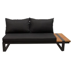 Bois le Duc Loungesets<Bank 2-zits links Frullo antraciet met kussens