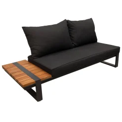 Bois le Duc Loungesets<Bank 2-zits rechts Frullo antraciet met kussens