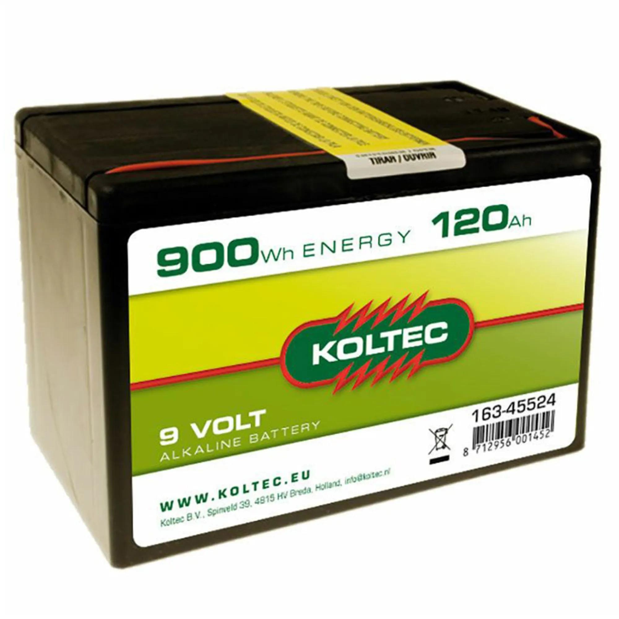 Koltec Afrastering<Batterij 9V - 120Ah Alkaline