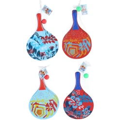Eddy Toys Sport En Spel<Beachball set hout 3-delig assorti