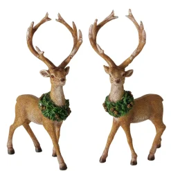 Boltze home Kerstdecoratie<Beeld rendier Elliot 15cm