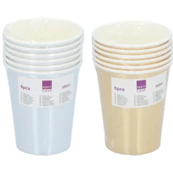 Party Casa Koken & Tafelen<Beker papier 6st 2 assorti
