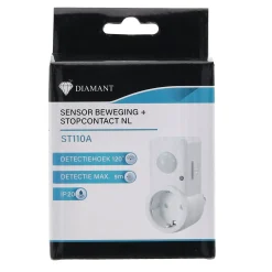 Diamant Schakelmateriaal<Bewegingssensor met stopcontact NL