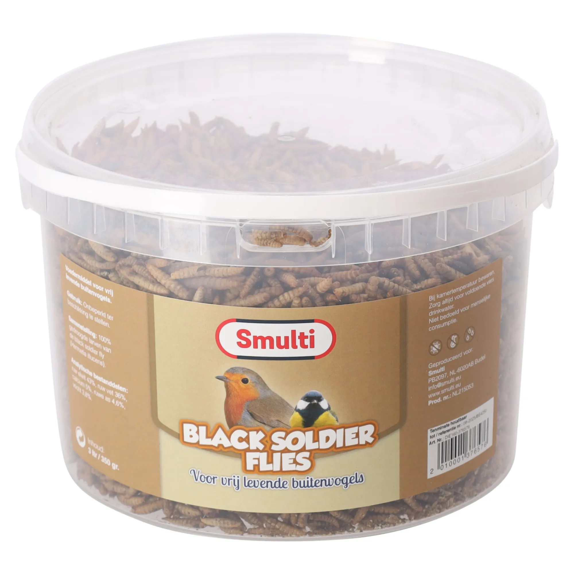 Smulti Vogelvoer<Black soldier flies 3L