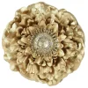 Decoris Kerstdecoratie<Bloem poly goud 10 cm