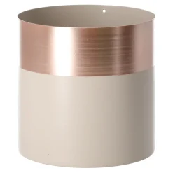 Vazen En Potten<Bloempot 13 x 13 cm grijs rose gold