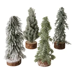 Boltze home Kerstdecoratie<Boom deco groen 16cm