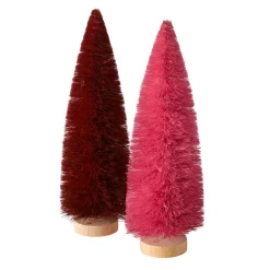 Boltze home Kerstdecoratie<Boom deco Tarvo roze 30cm