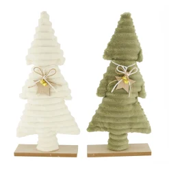 Natural Collections Kerstdecoratie<Boom stof op voet 18x38cm