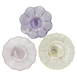 Mica Decorations Koken & Tafelen<Bord glas bloem 12 cm 3 assorti