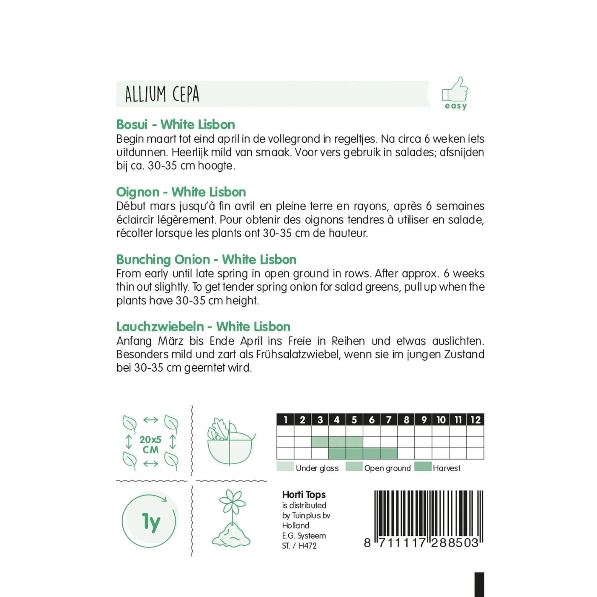 Horti Tops Moestuin<Bosui White Lisbon