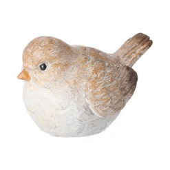 Woondecoratie<Bruine vogel 11 x 6 x 6 cm 2 assorti