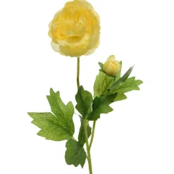 Everlands Kunstplanten En Kunstbloemen<Camelia op steel 57 cm geel