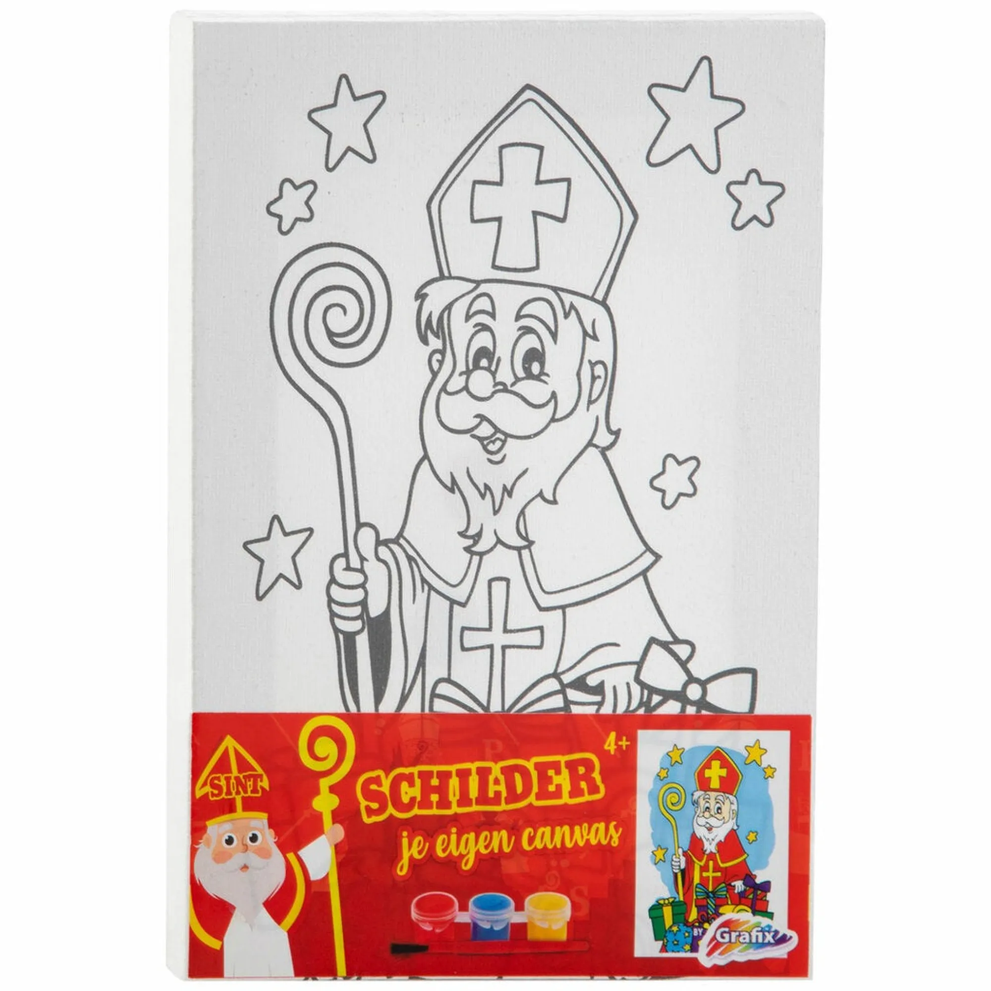 Creative Craft Group Kerstdecoratie<Canvas 20 x 15 cm Sint