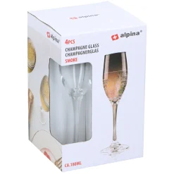 Alpina Koken & Tafelen<Champagneglas smoke 180ml 4st