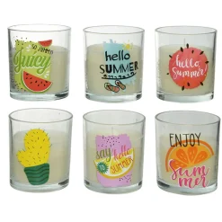 Decoris Kaarsen<Citronellakaars 8 x 9 cm 6 kleuren