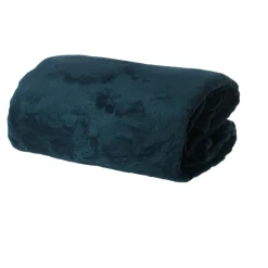 O'malley Plaids En Sierkussens<Coral fleece turquoise 150 x 200 cm